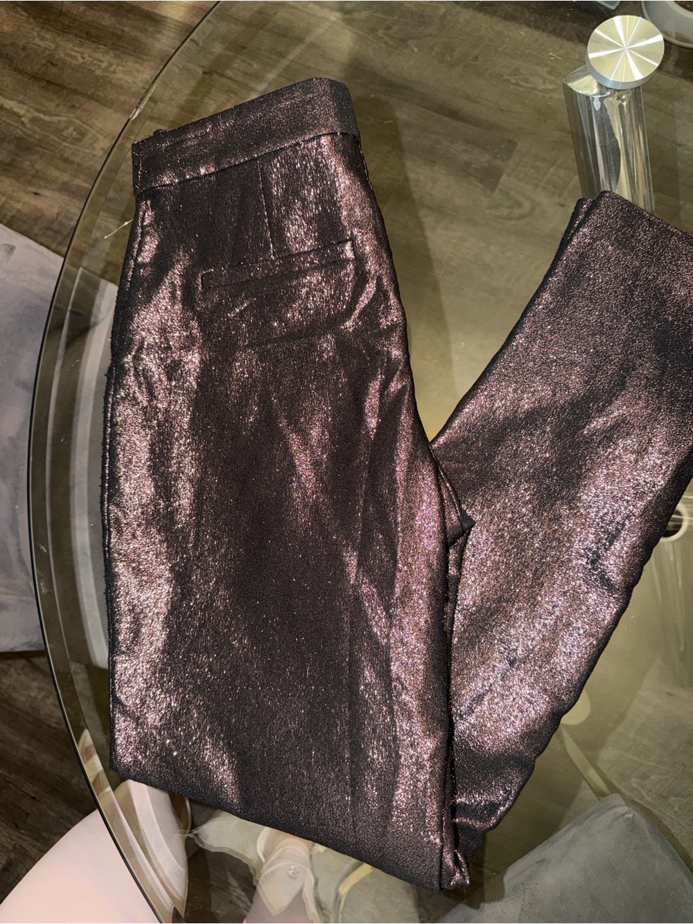 Ramy Brook Metallic Plum Skinny Jeans
